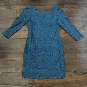 Adrianna Papell Navy Lace Dress